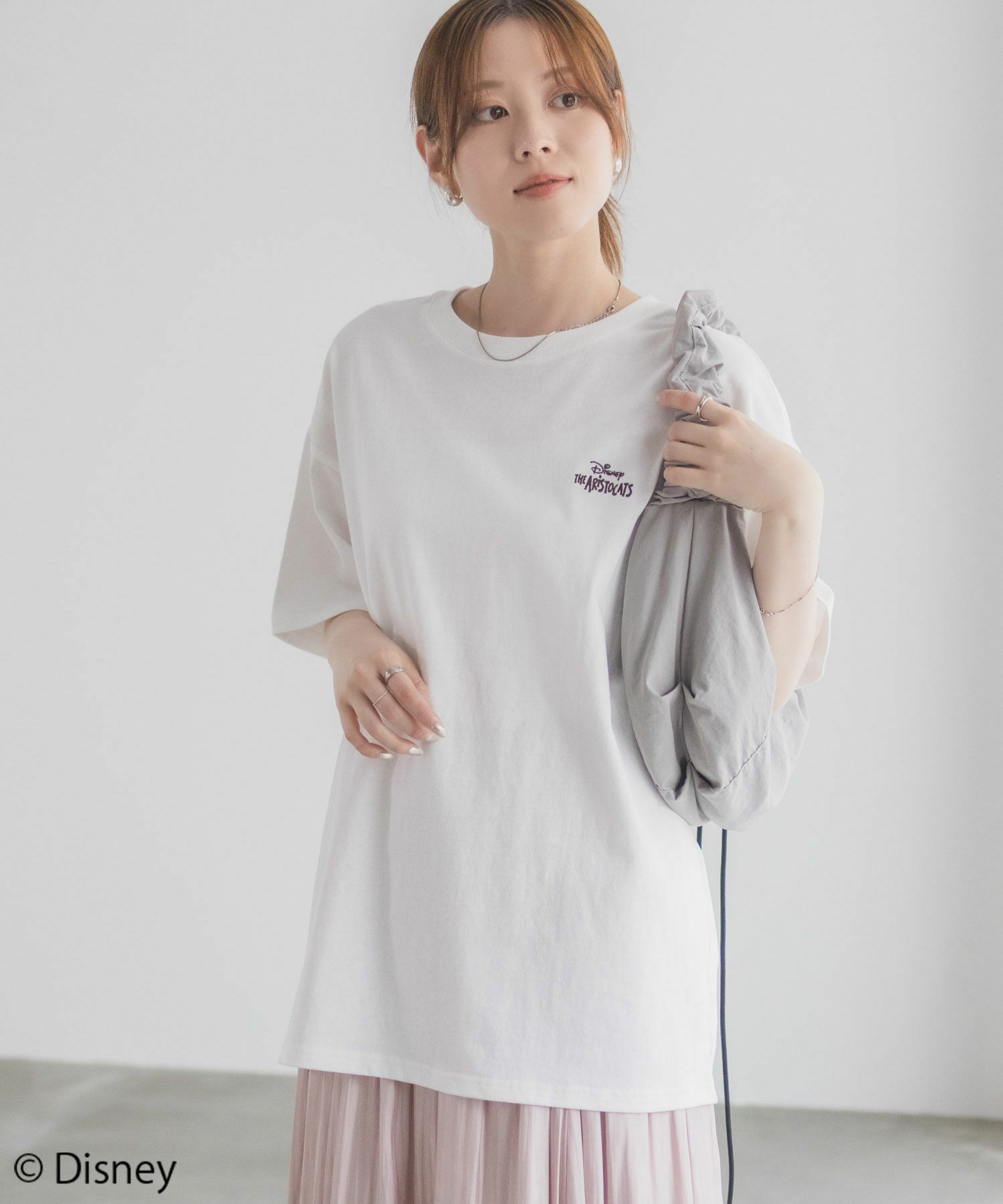 Disney マリー / ランダム刺繍Tシャツ レディース メール便 対応商品商品サムネイル-13