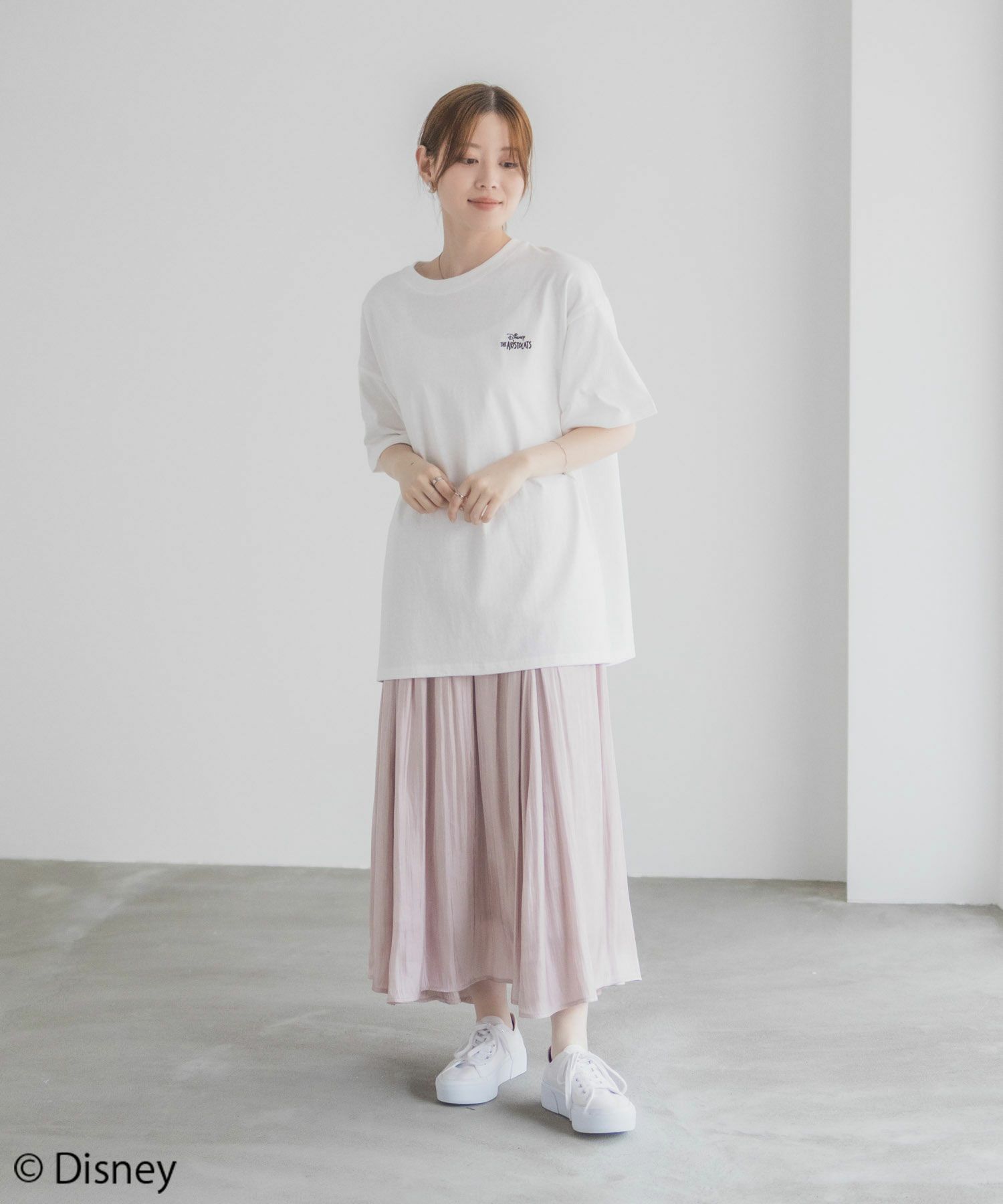 Disney マリー / ランダム刺繍Tシャツ レディース ネコポス 対応商品