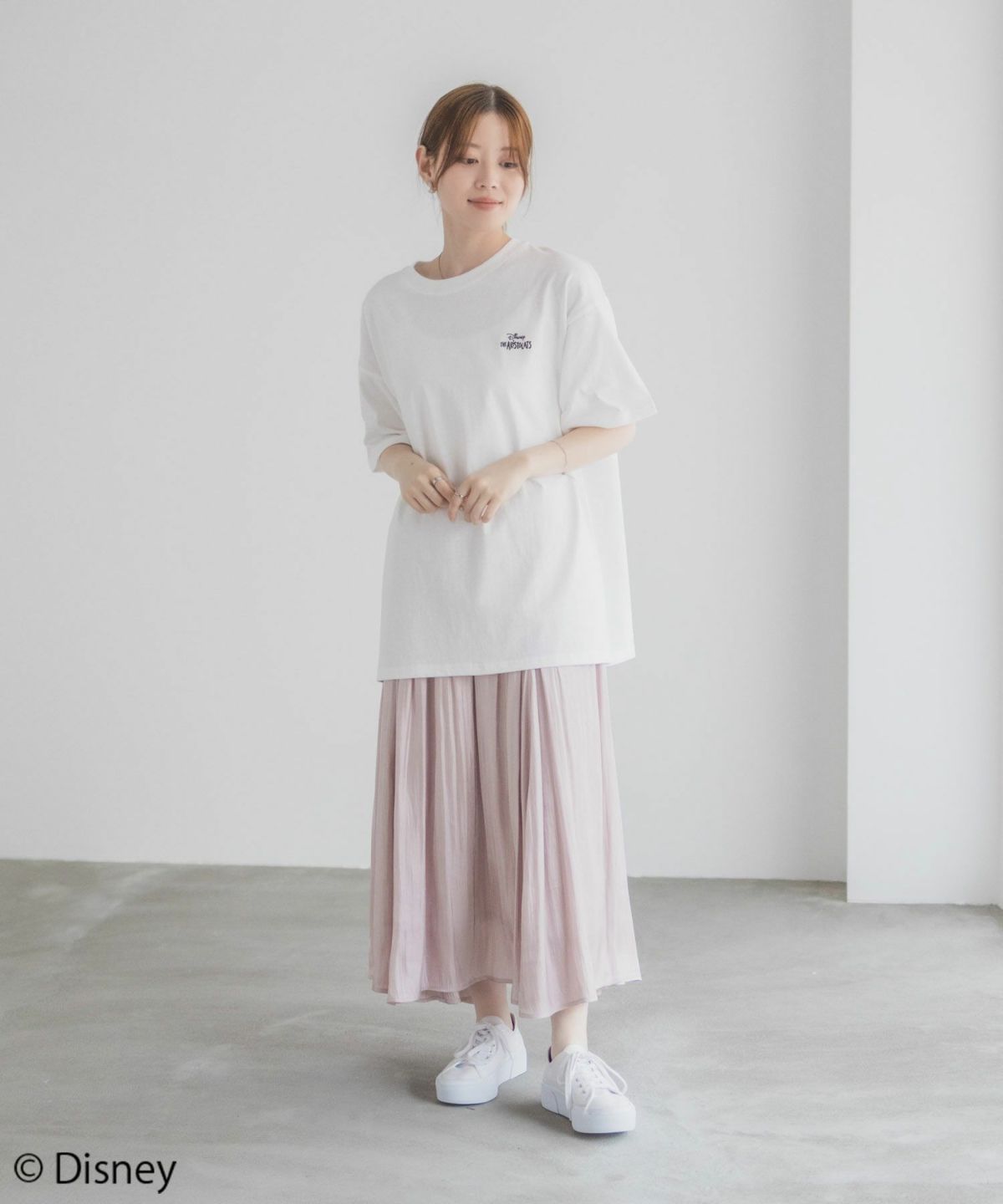 Disney マリー / ランダム刺繍Tシャツ レディース ネコポス 対応商品