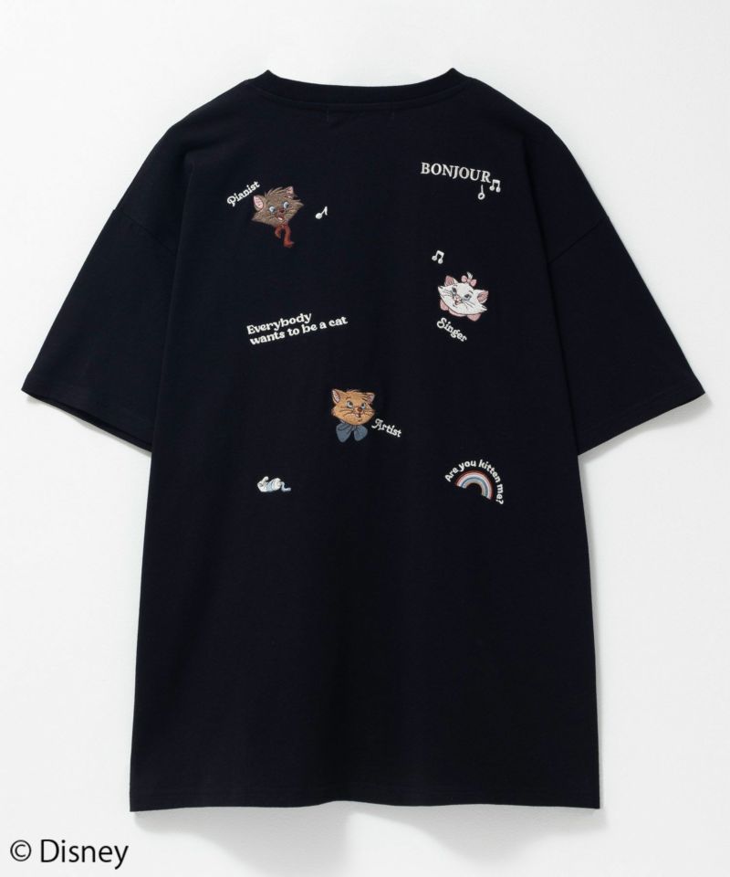 Disney マリー / ランダム刺繍Tシャツ レディース メール便 対応商品商品画像-18