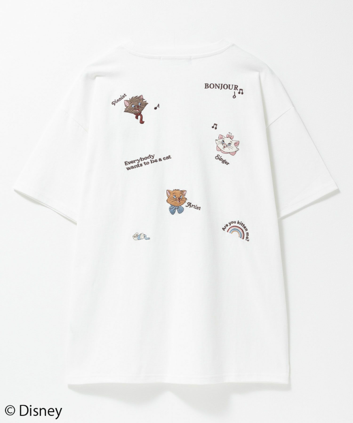 Disney マリー / ランダム刺繍Tシャツ レディース メール便 対応商品商品サムネイル-20