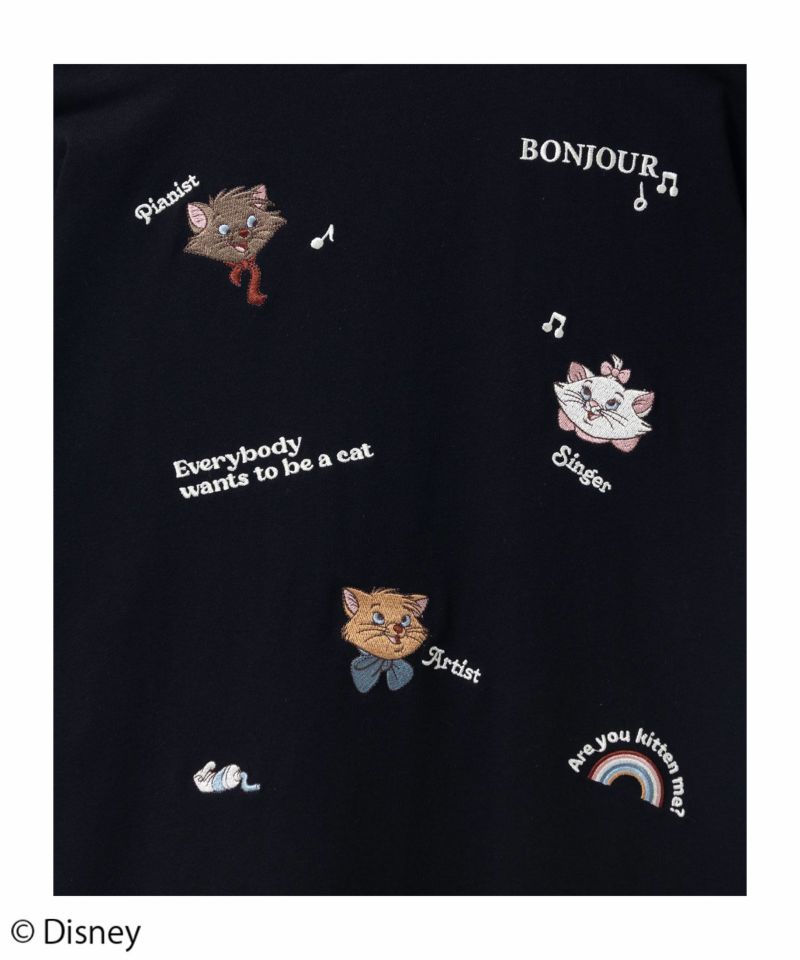 Disney マリー / ランダム刺繍Tシャツ レディース メール便 対応商品商品画像-22