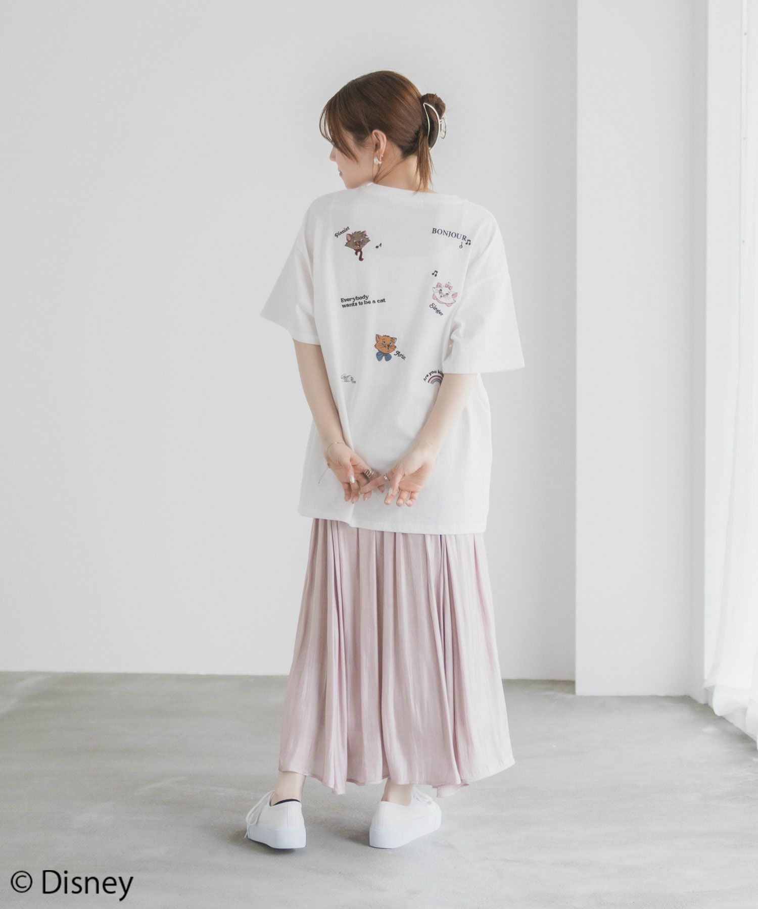 Disney マリー / ランダム刺繍Tシャツ レディース メール便 対応商品商品サムネイル-26