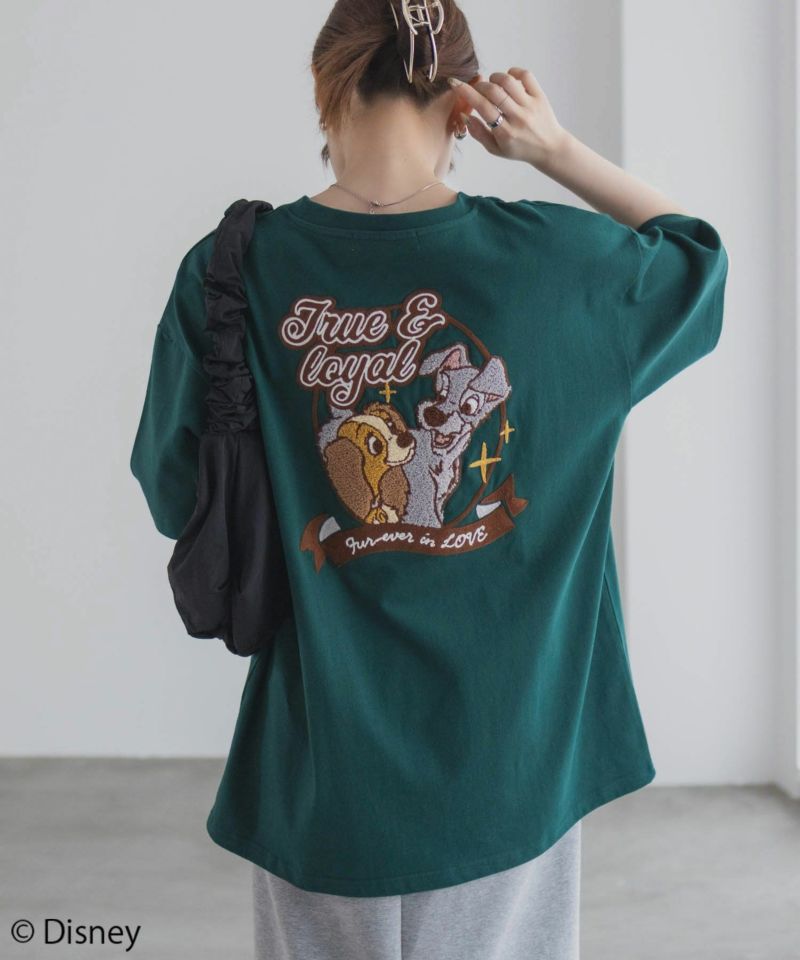 Disney わんわん物語 レディー＆トランプ / サガラ刺繍Tシャツ