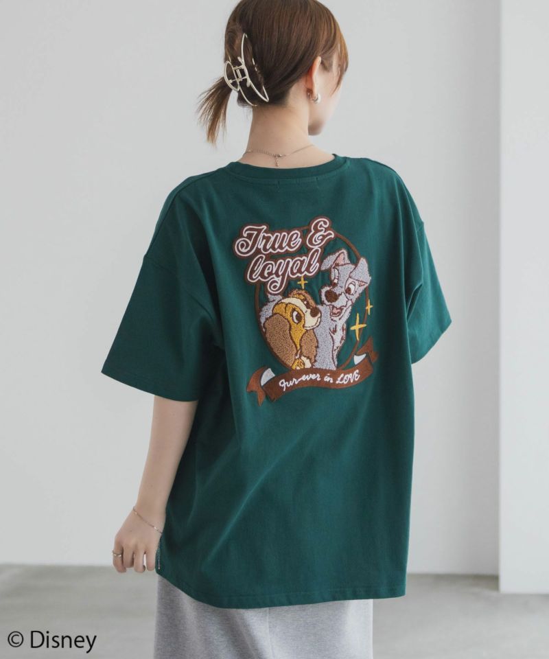 Disney わんわん物語 レディー＆トランプ / サガラ刺繍Tシャツ