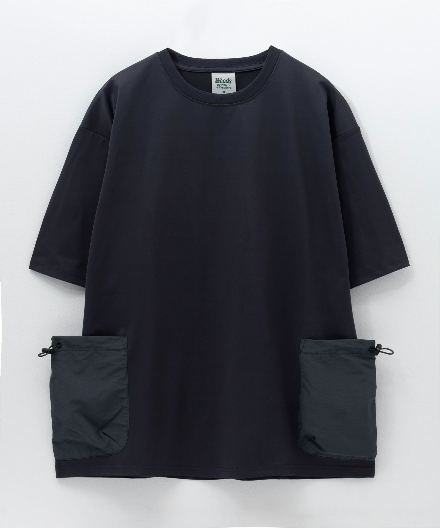 WOODS ドローコードポケット付きTシャツ メンズ ネコポス 対応商品