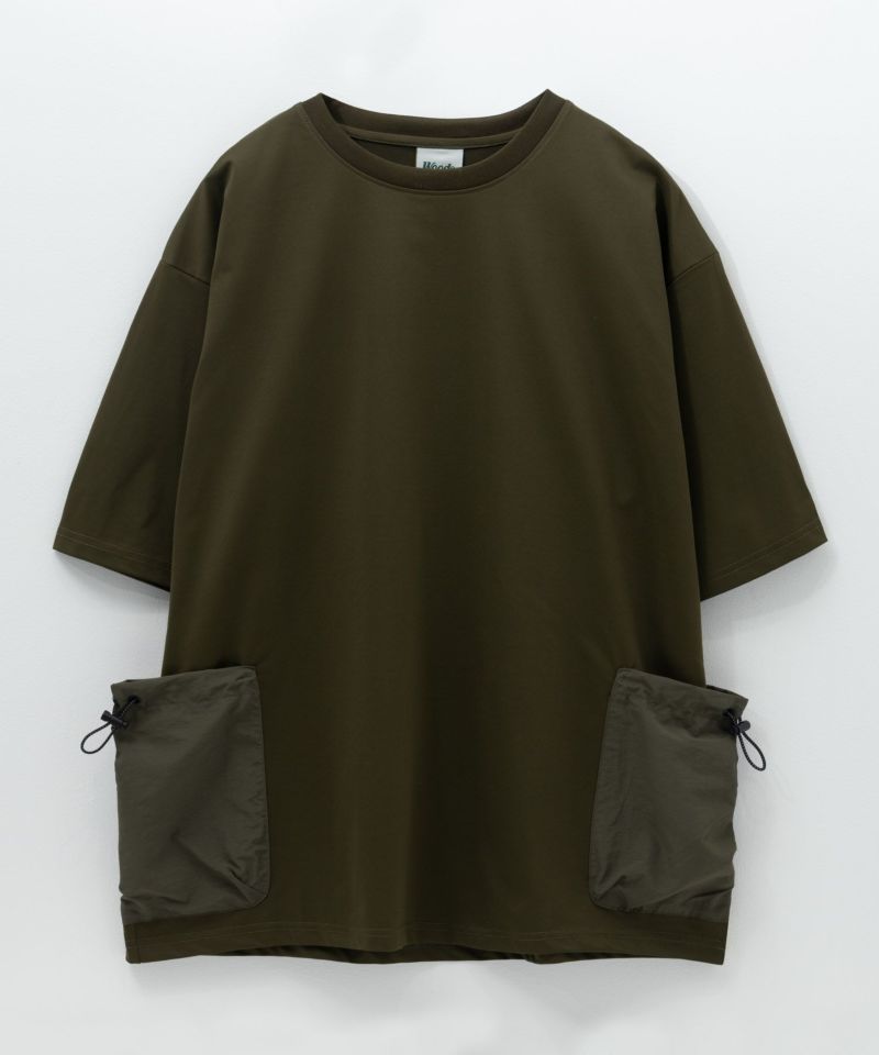 WOODS  ドローコードポケット付きTシャツ メンズ メール便 対応商品商品画像-5
