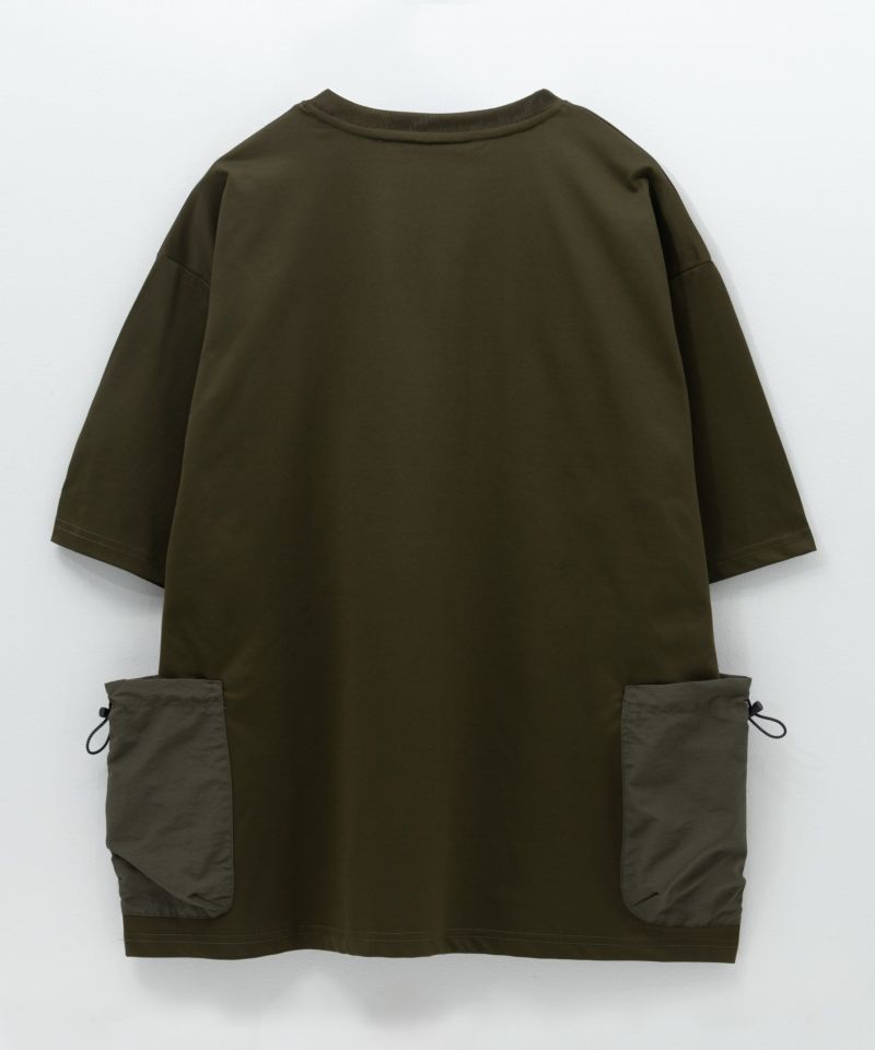 WOODS ドローコードポケット付きTシャツ メンズ