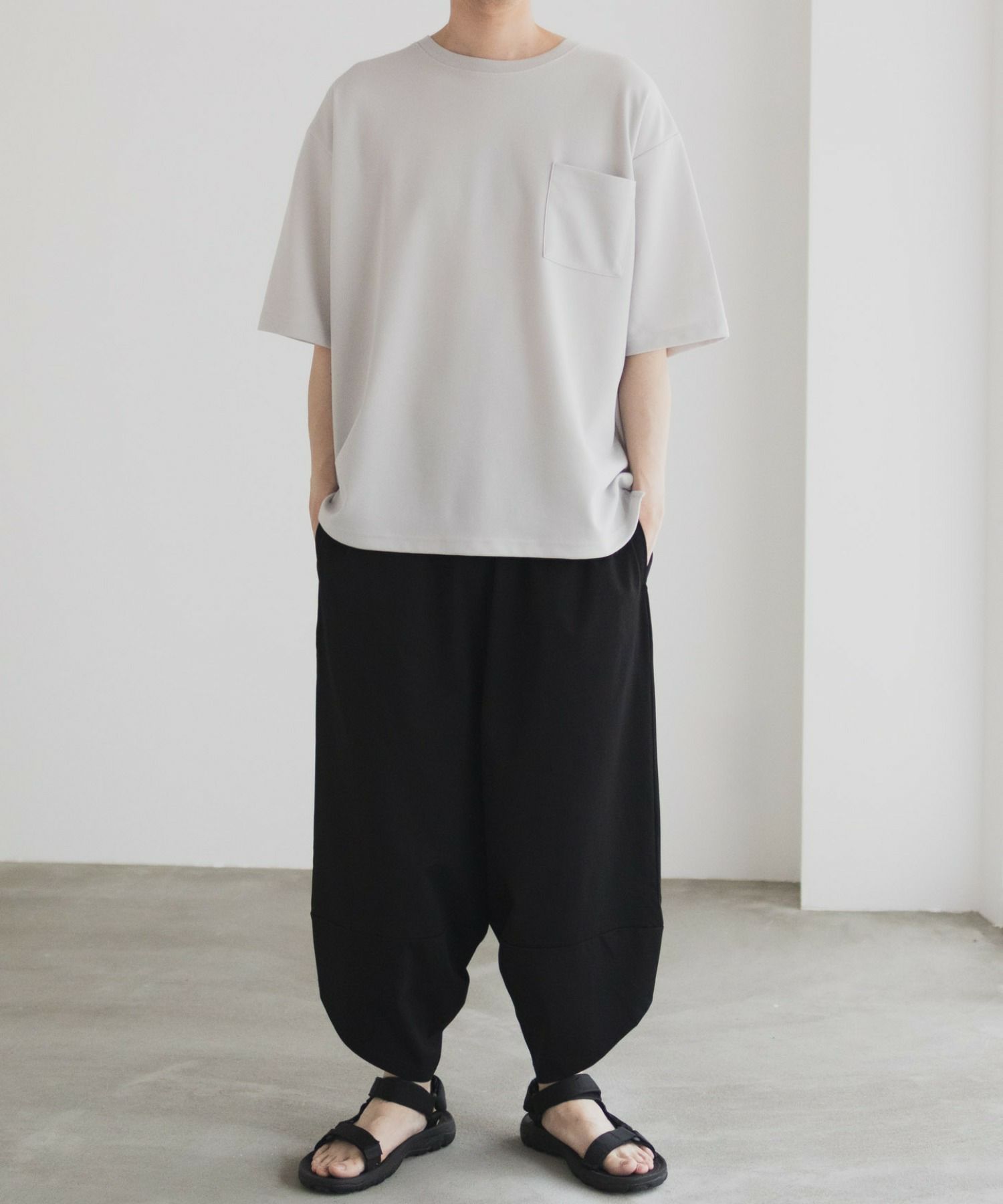 NAVY SARARI バルーンロングパンツ メンズ