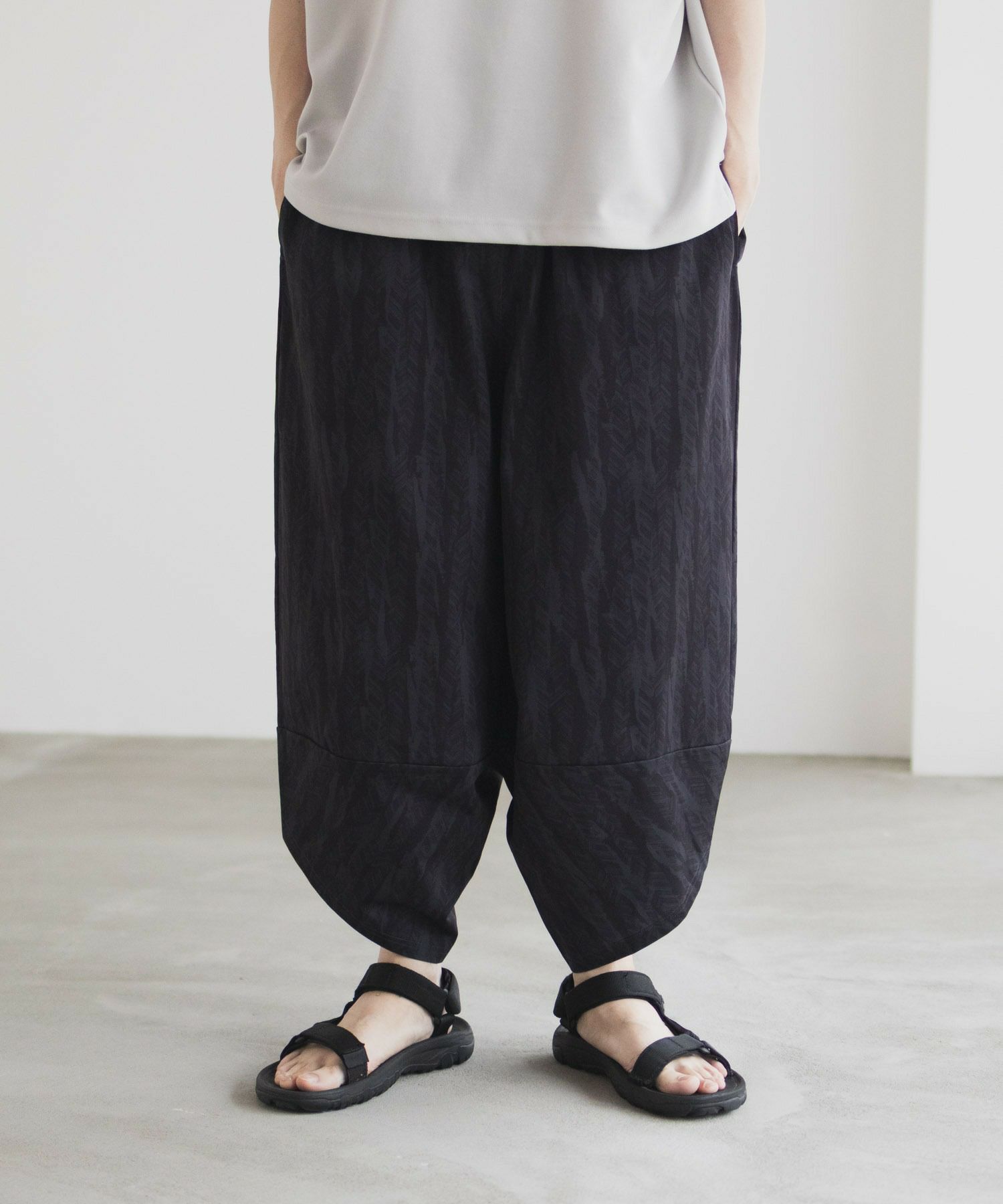 NAVY SARARI バルーンロングパンツ メンズ