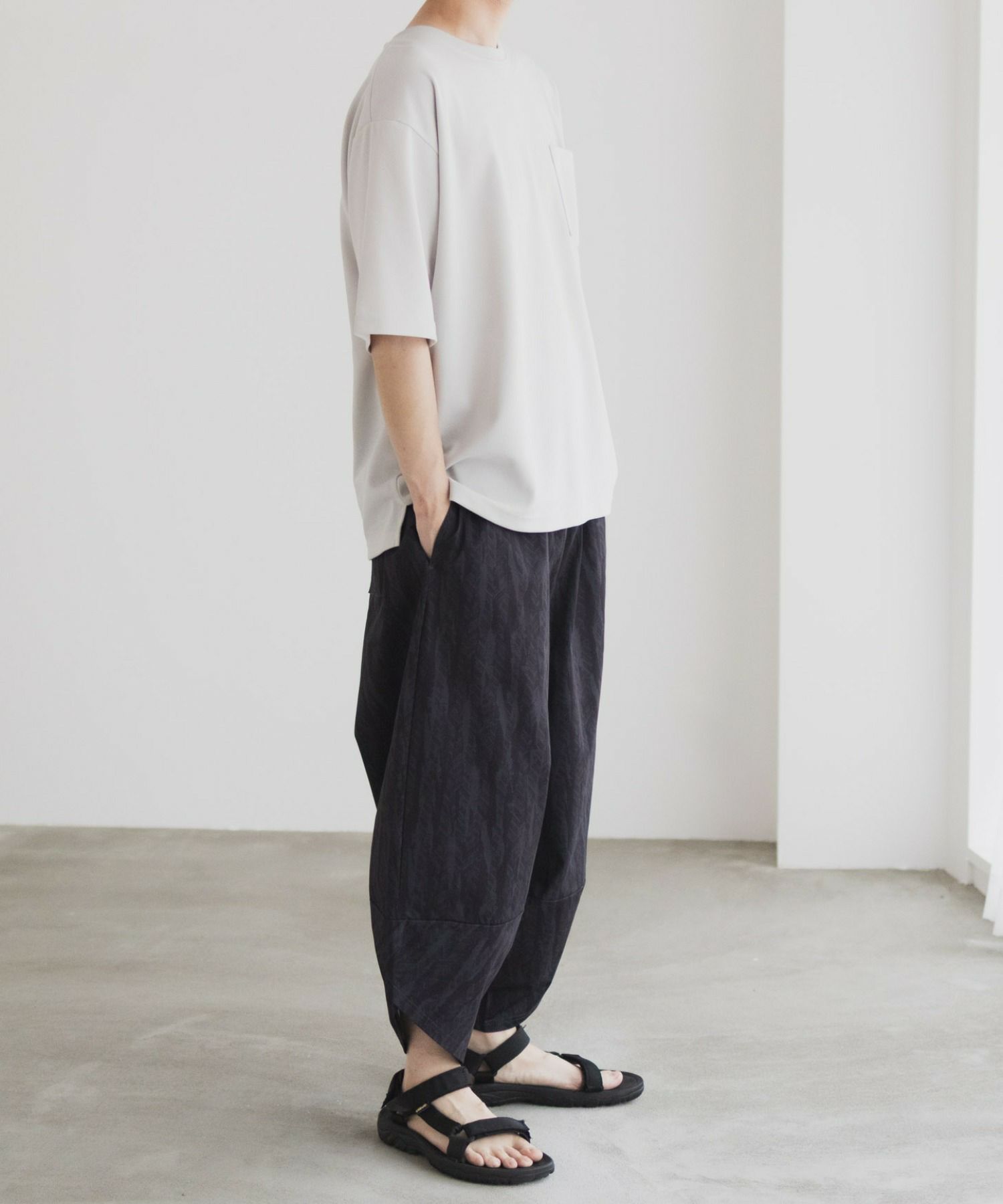 NAVY SARARI バルーンロングパンツ メンズ