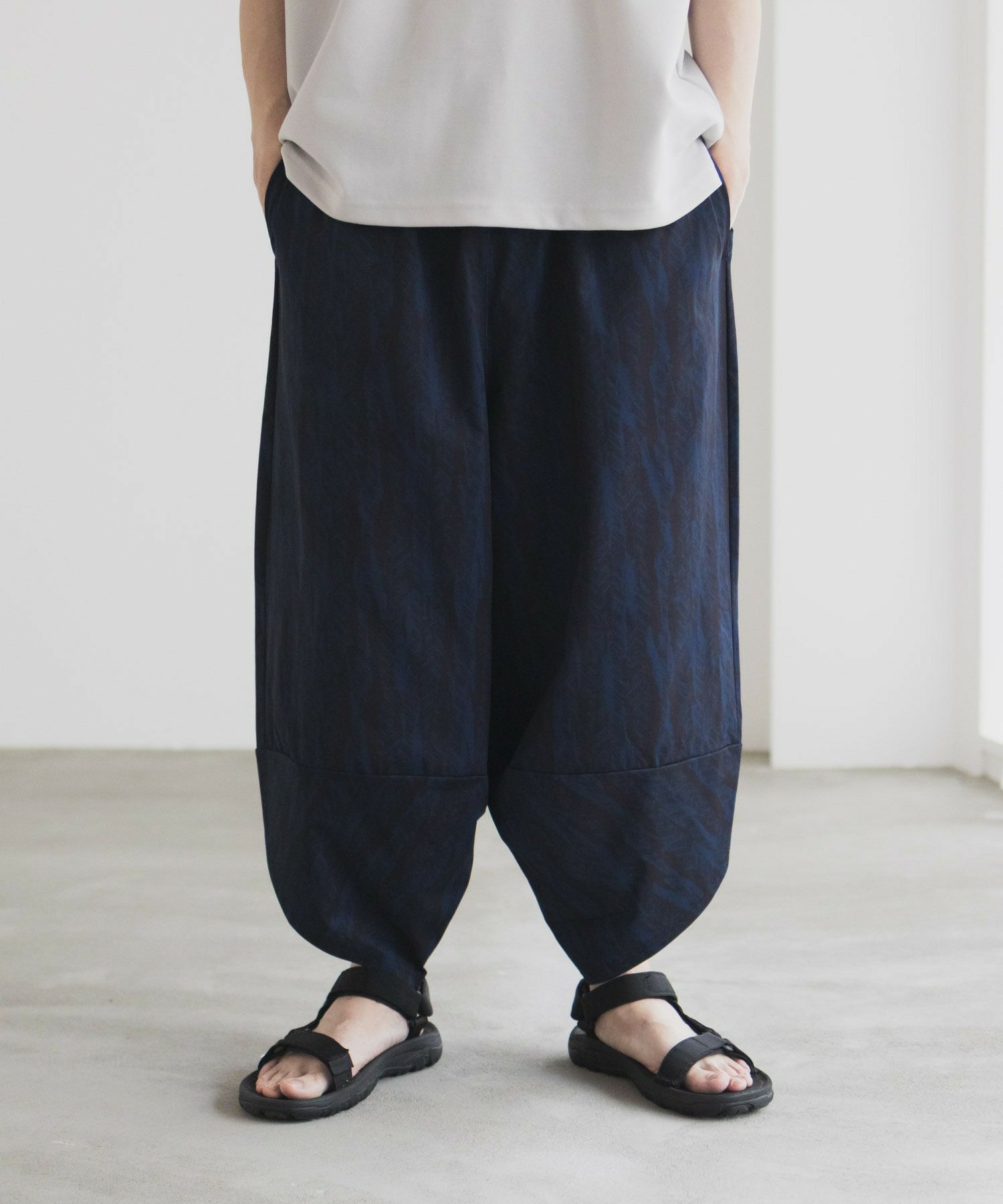 NAVY SARARI バルーンロングパンツ メンズ
