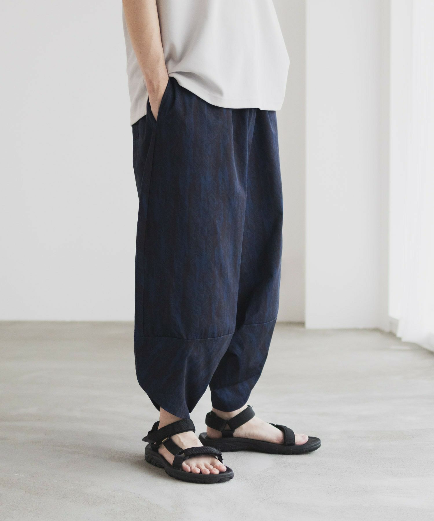 NAVY SARARI バルーンロングパンツ メンズ