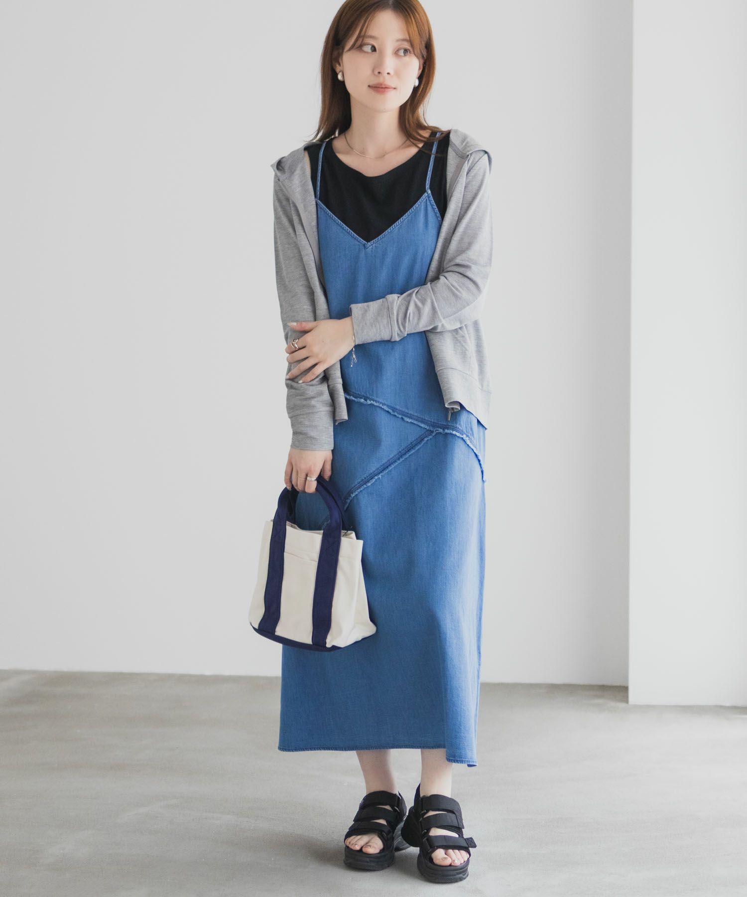 nAvy  毎日はきたくなるデニム「マイデニ」 イージーキャミワンピース レディース商品画像-7
