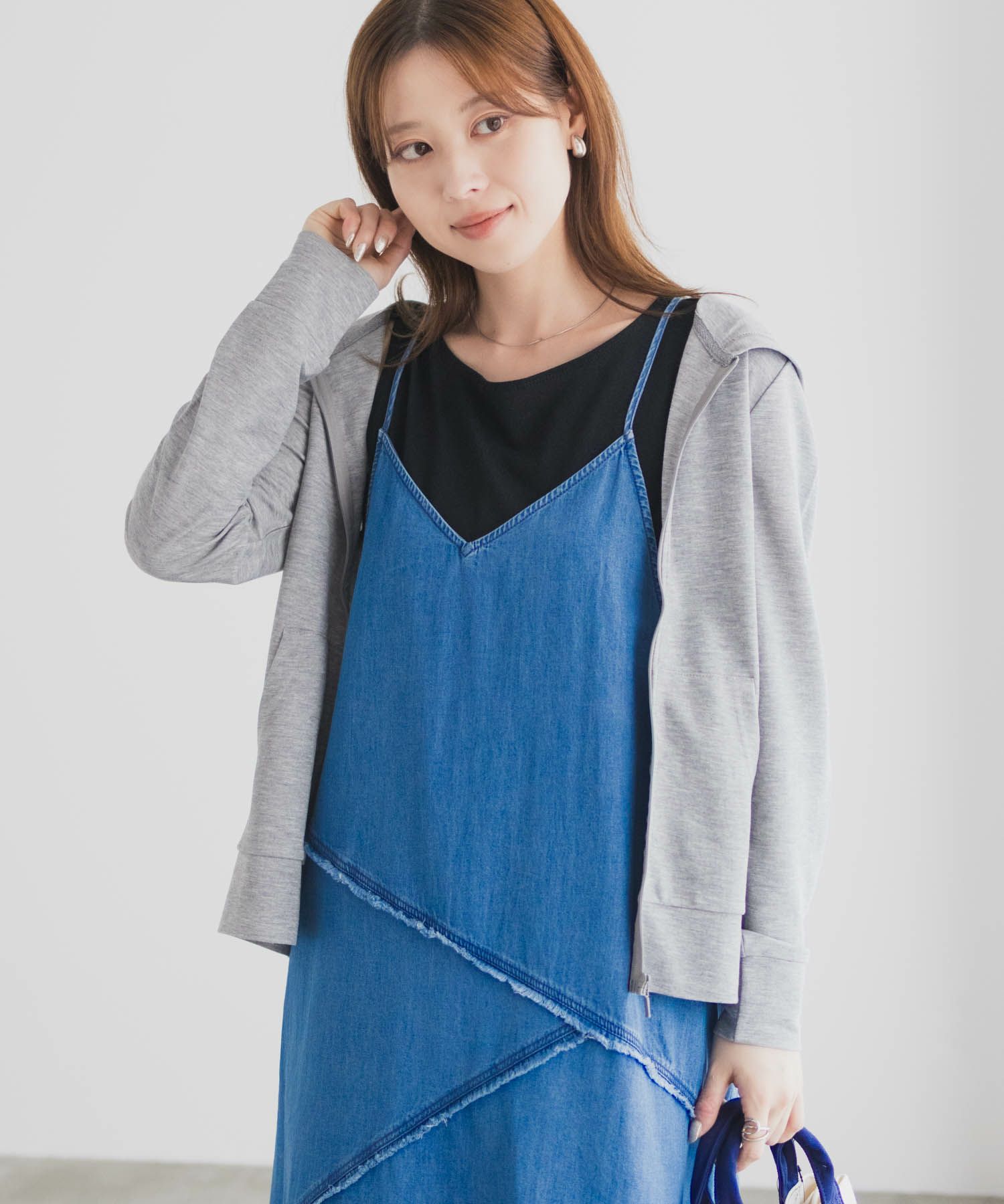 nAvy  毎日はきたくなるデニム「マイデニ」 イージーキャミワンピース レディース商品画像-9