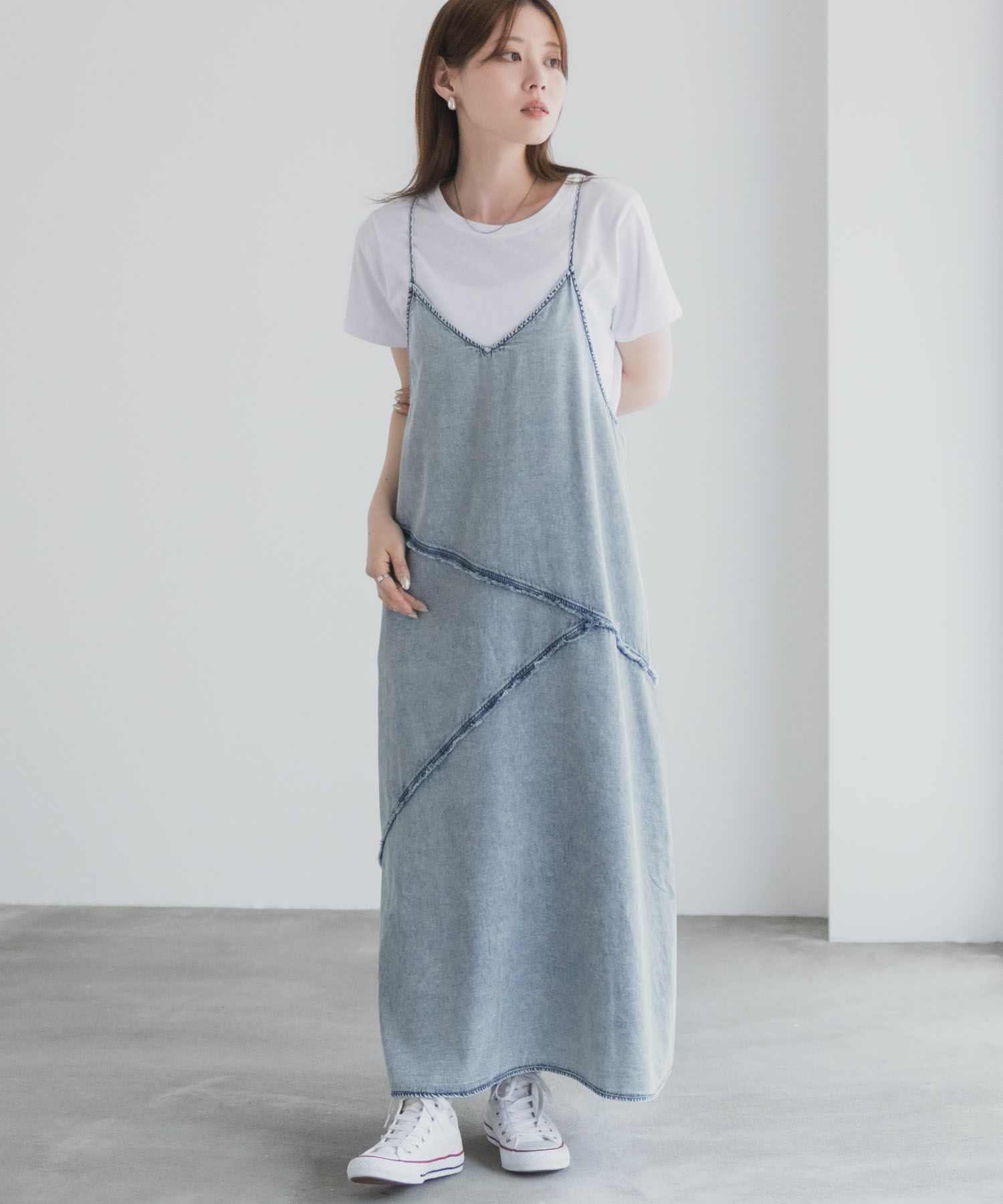 nAvy  毎日はきたくなるデニム「マイデニ」 イージーキャミワンピース レディース商品画像-14