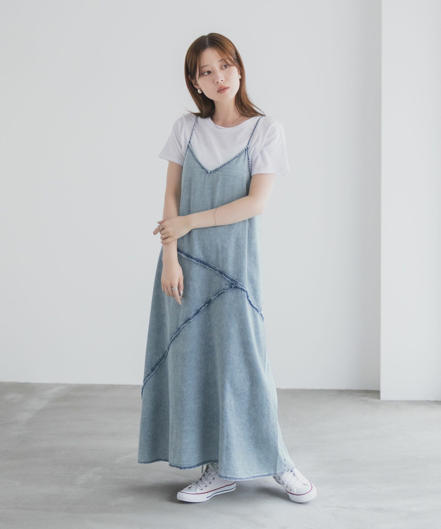 nAvy  毎日はきたくなるデニム「マイデニ」 イージーキャミワンピース レディース商品画像-26