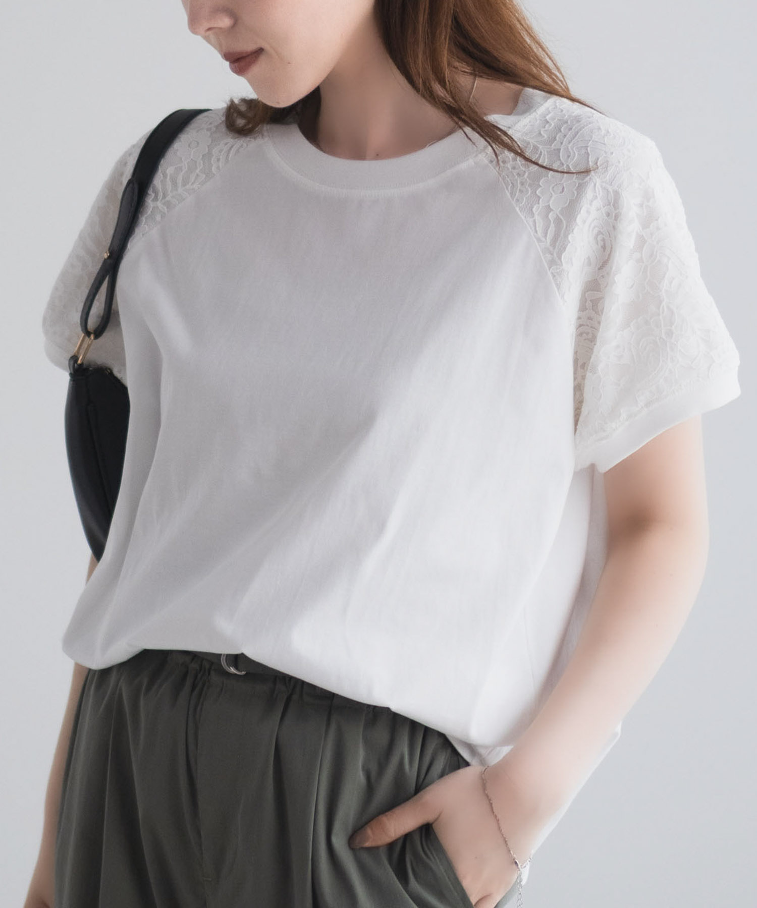 nAvy ショルダーレースTシャツ レディース ネコポス 対応商品