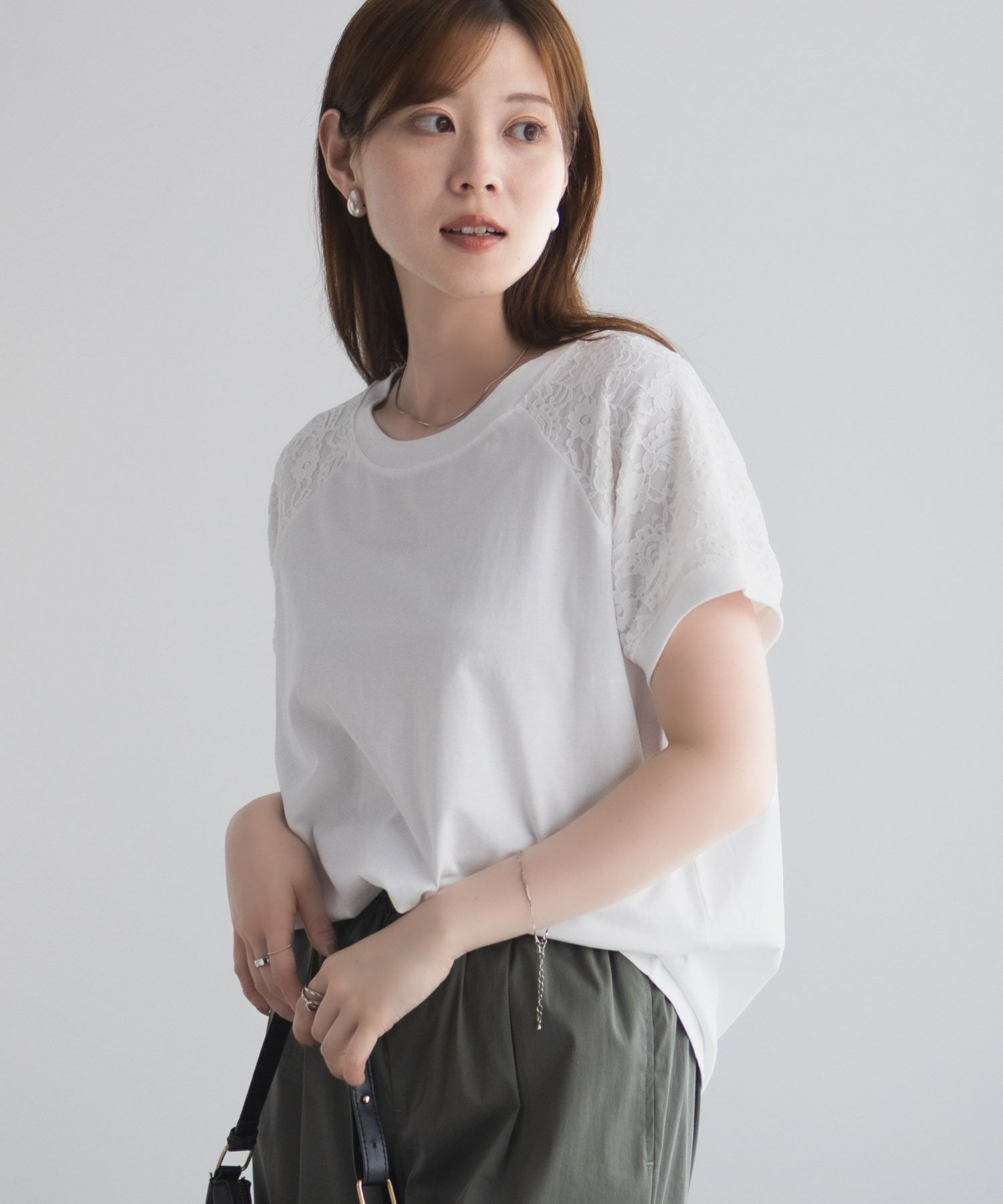 nAvy  ショルダーレースTシャツ レディース メール便 対応商品商品サムネイル-10