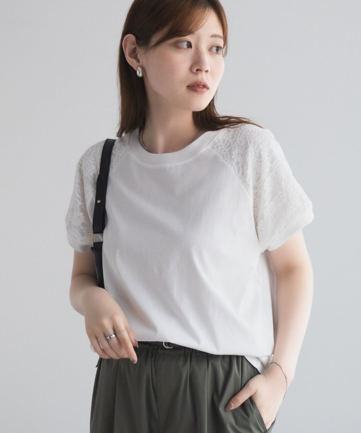 nAvy ショルダーレースTシャツ レディース ネコポス 対応商品