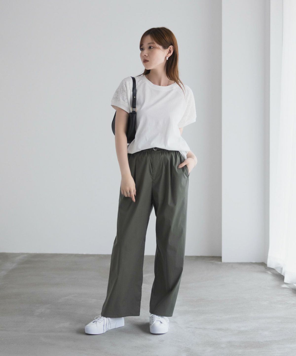 nAvy ショルダーレースTシャツ レディース ネコポス 対応商品