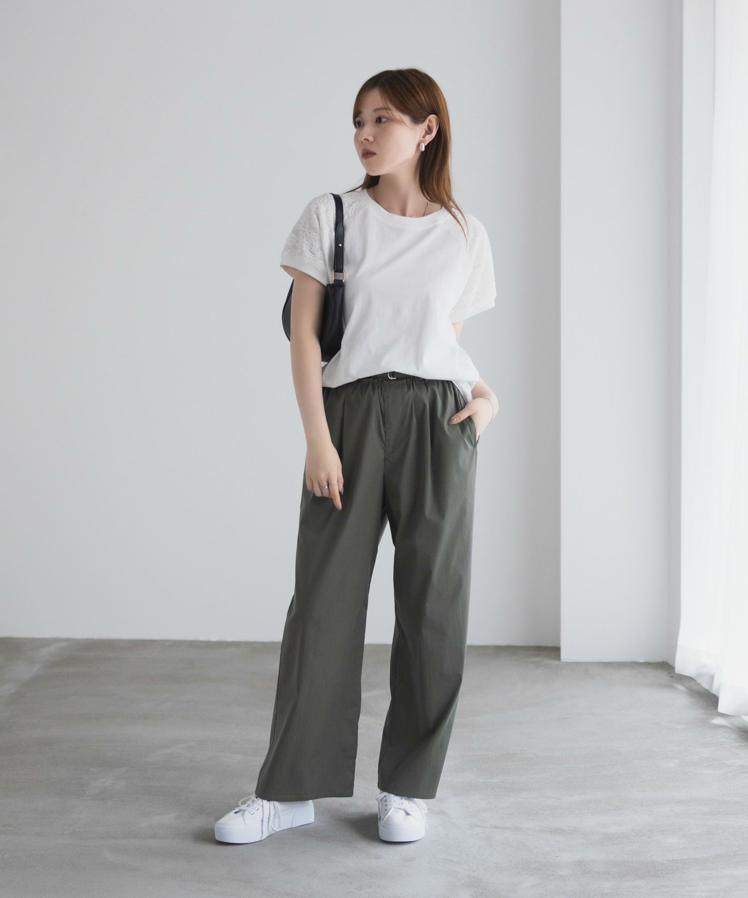 nAvy ショルダーレースTシャツ レディース ネコポス 対応商品