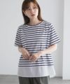 nAvy 時短 裾異素材切替プルオーバー レディース ネコポス 対応商品