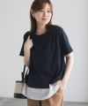 nAvy 時短 裾異素材切替プルオーバー レディース ネコポス 対応商品