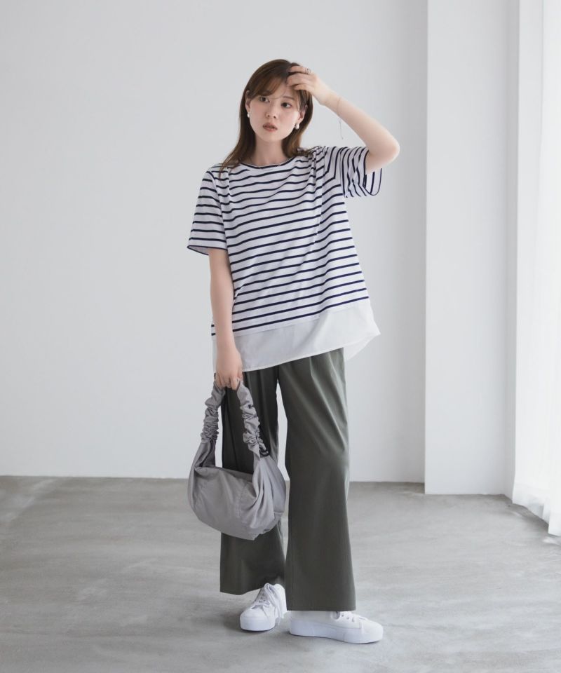 nAvy 時短 裾異素材切替プルオーバー レディース メール便 対応商品商品画像-10