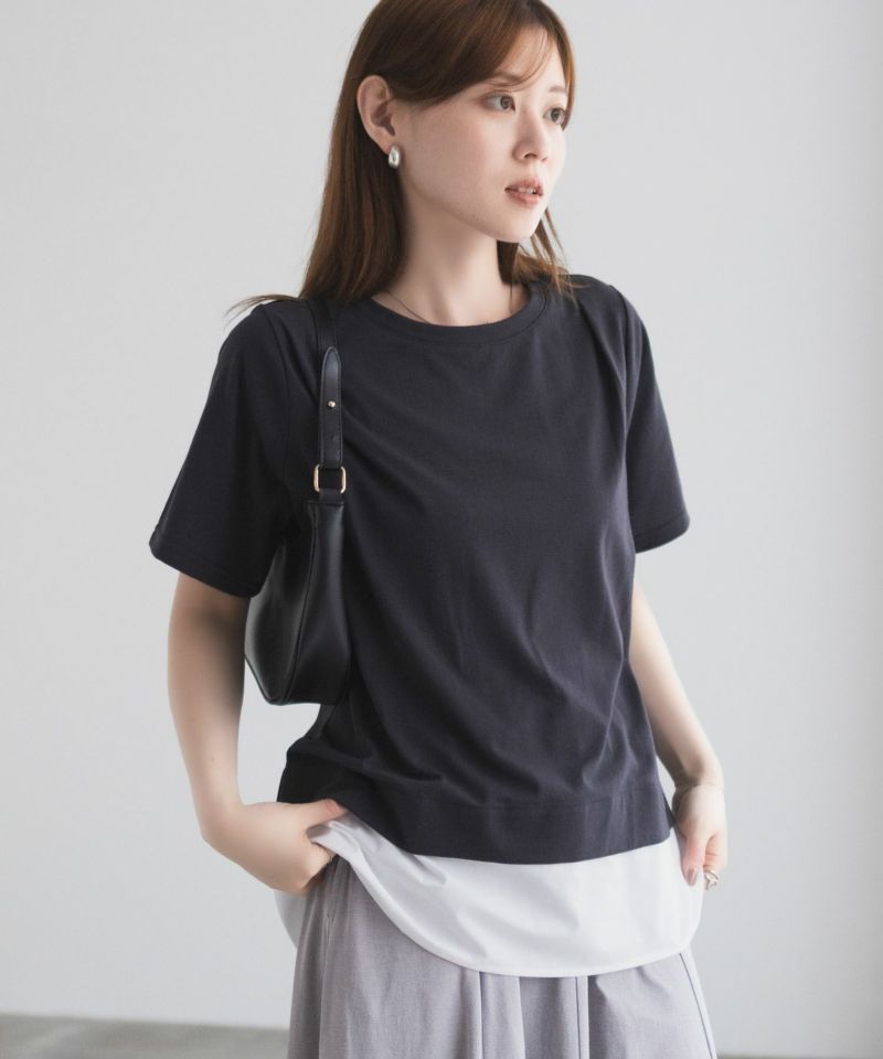 nAvy 時短 裾異素材切替プルオーバー レディース メール便 対応商品商品画像-11