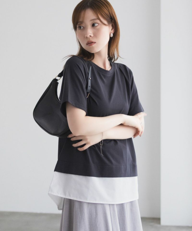 nAvy 時短 裾異素材切替プルオーバー レディース メール便 対応商品商品画像-12