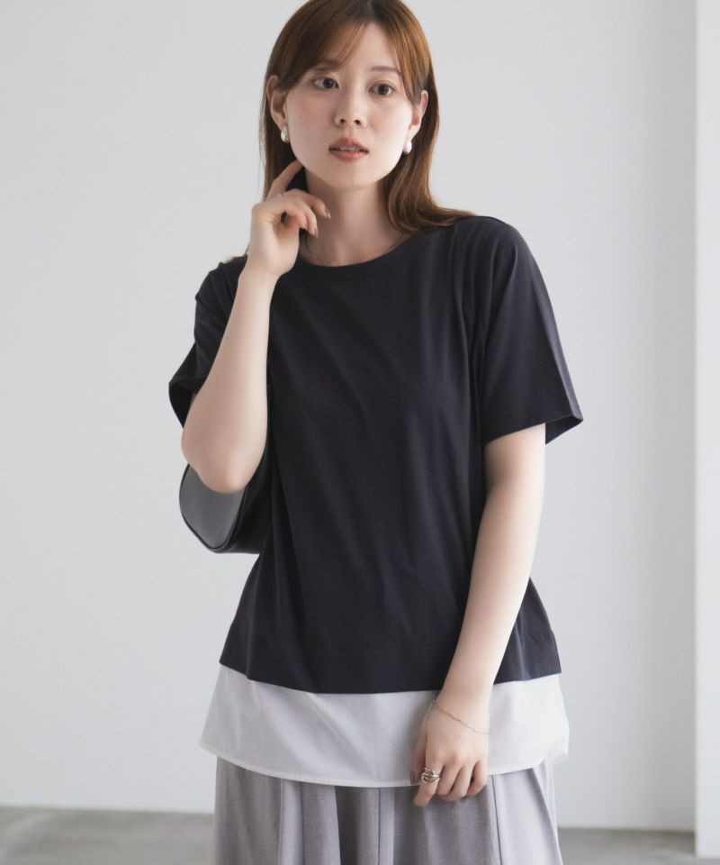 nAvy  時短 裾異素材切替プルオーバー レディース メール便 対応商品商品画像-13