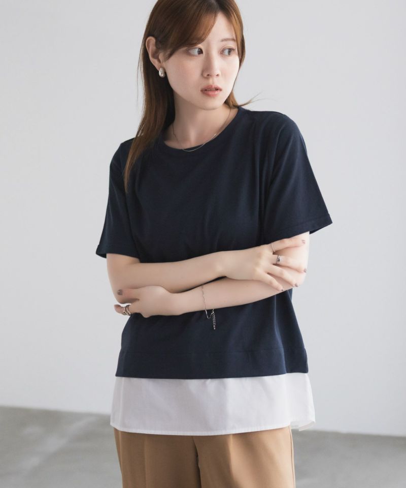 nAvy 時短 裾異素材切替プルオーバー レディース メール便 対応商品商品画像-15