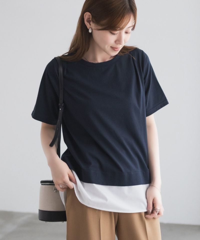 nAvy 時短 裾異素材切替プルオーバー レディース メール便 対応商品商品画像-16