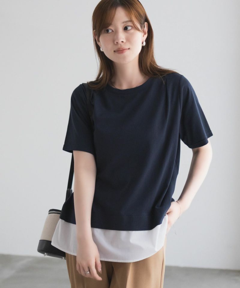 nAvy 時短 裾異素材切替プルオーバー レディース メール便 対応商品商品画像-17