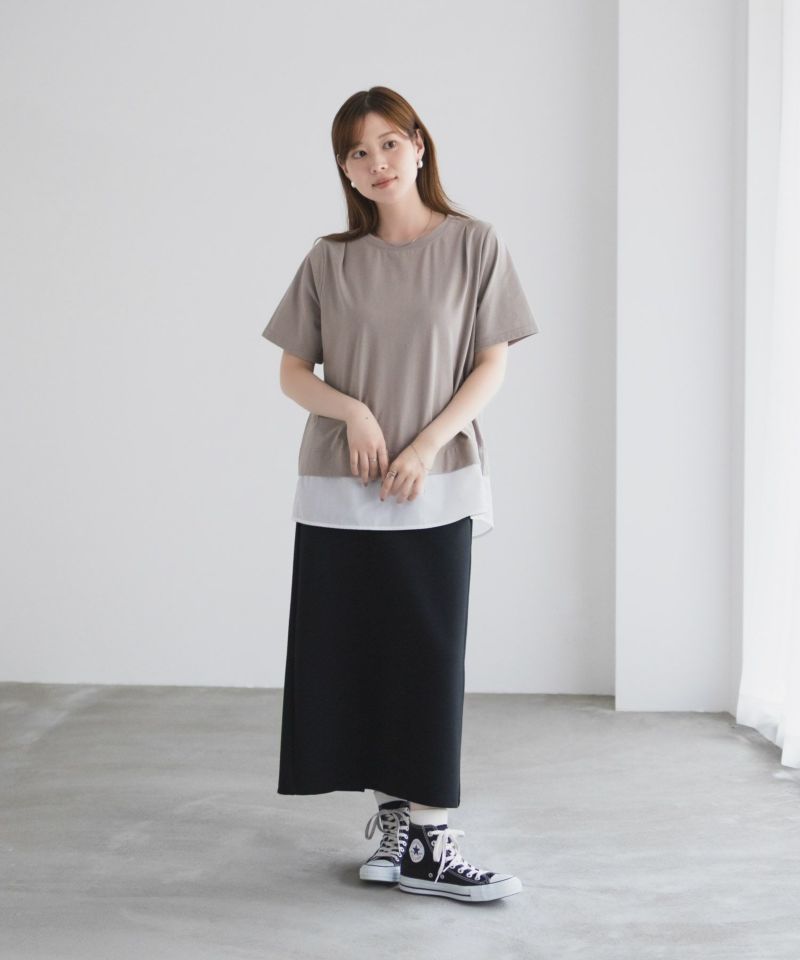 nAvy 時短 裾異素材切替プルオーバー レディース メール便 対応商品商品画像-37