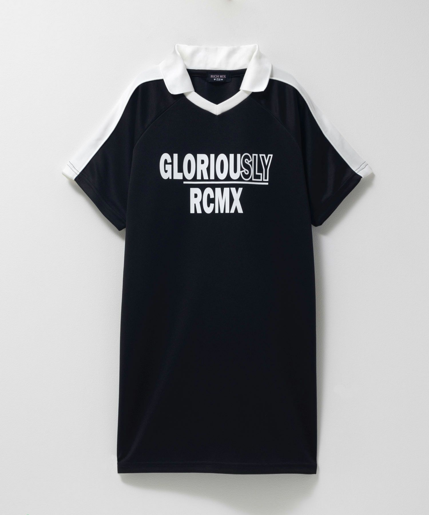 RICH MIX  ポンチ素材 襟付きワンピース キッズ商品サムネイル-1