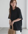 nAvy 裾ボタンオーバーTシャツ レディース ネコポス 対応商品