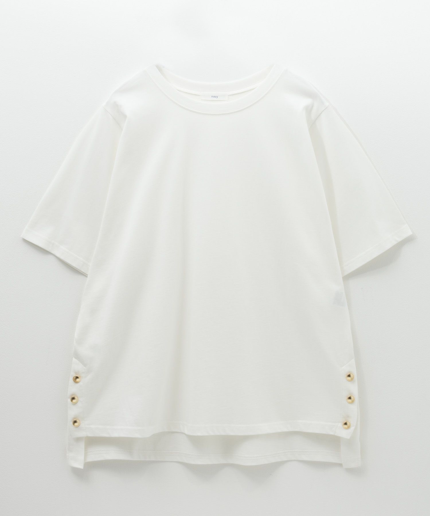 nAvy 裾ボタンオーバーTシャツ レディース メール便 対応商品商品画像-20