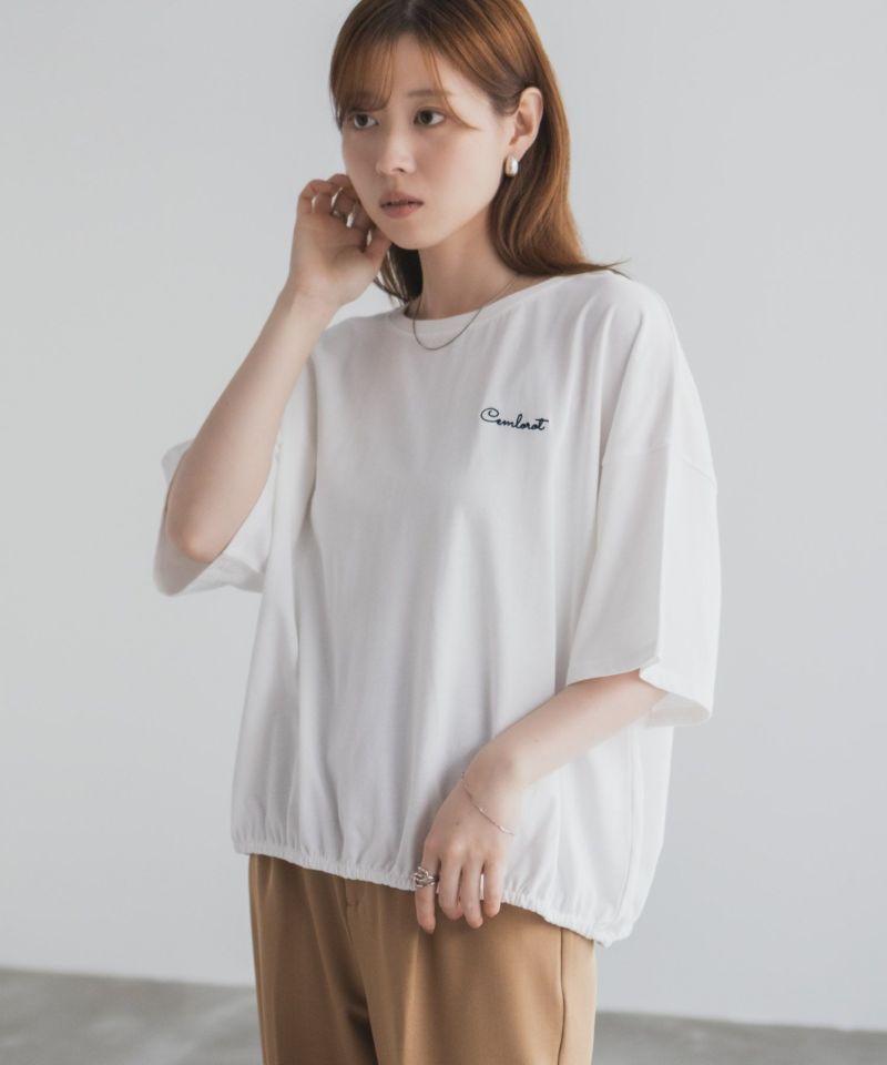 NAVY nAvy 裾ゴムバルーンTシャツ レディース