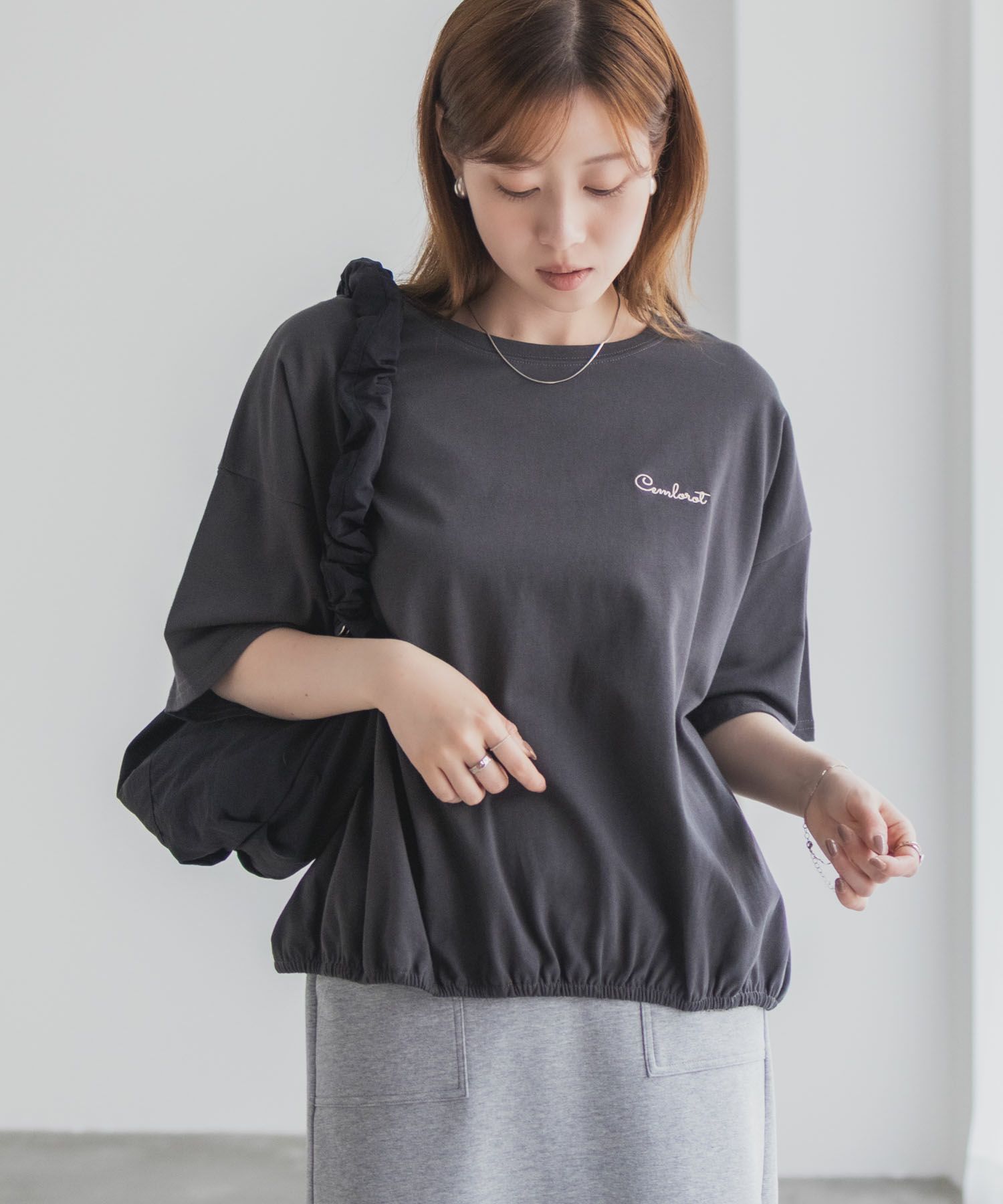 nAvy  裾ゴムバルーンTシャツ レディース メール便 対応商品商品画像-12