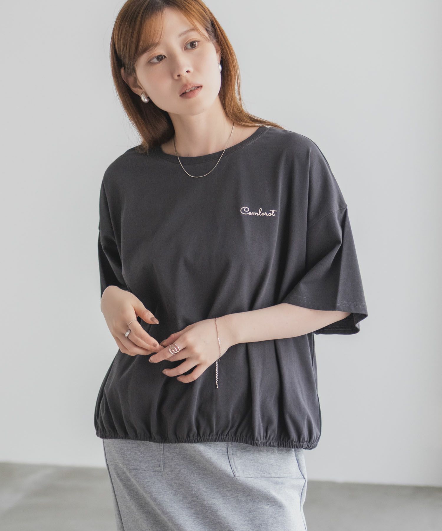 nAvy 裾ゴムバルーンTシャツ レディース ネコポス 対応商品