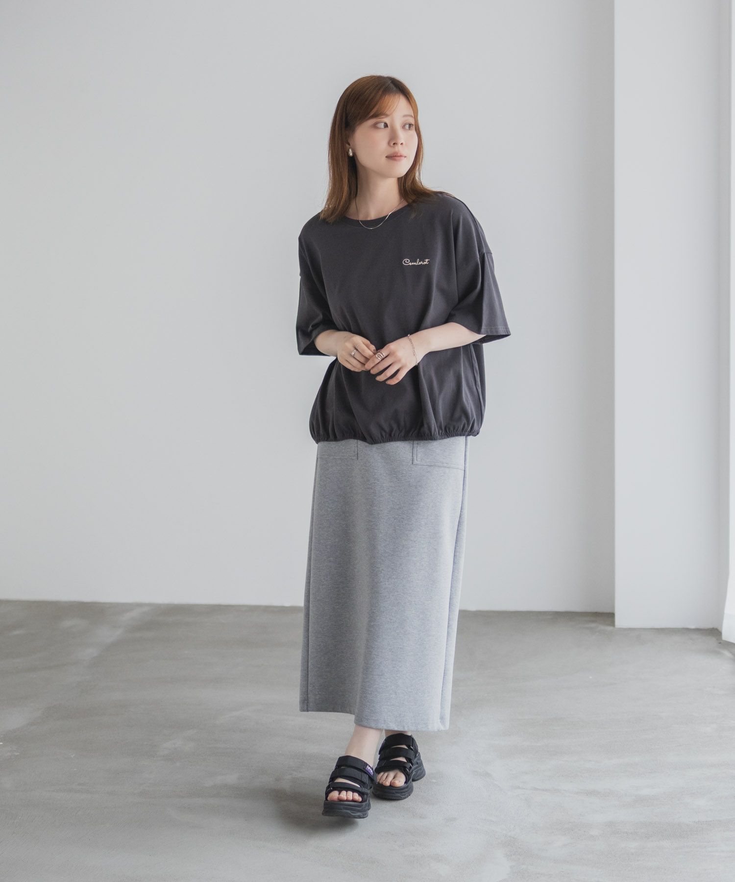 nAvy 裾ゴムバルーンTシャツ レディース ネコポス 対応商品