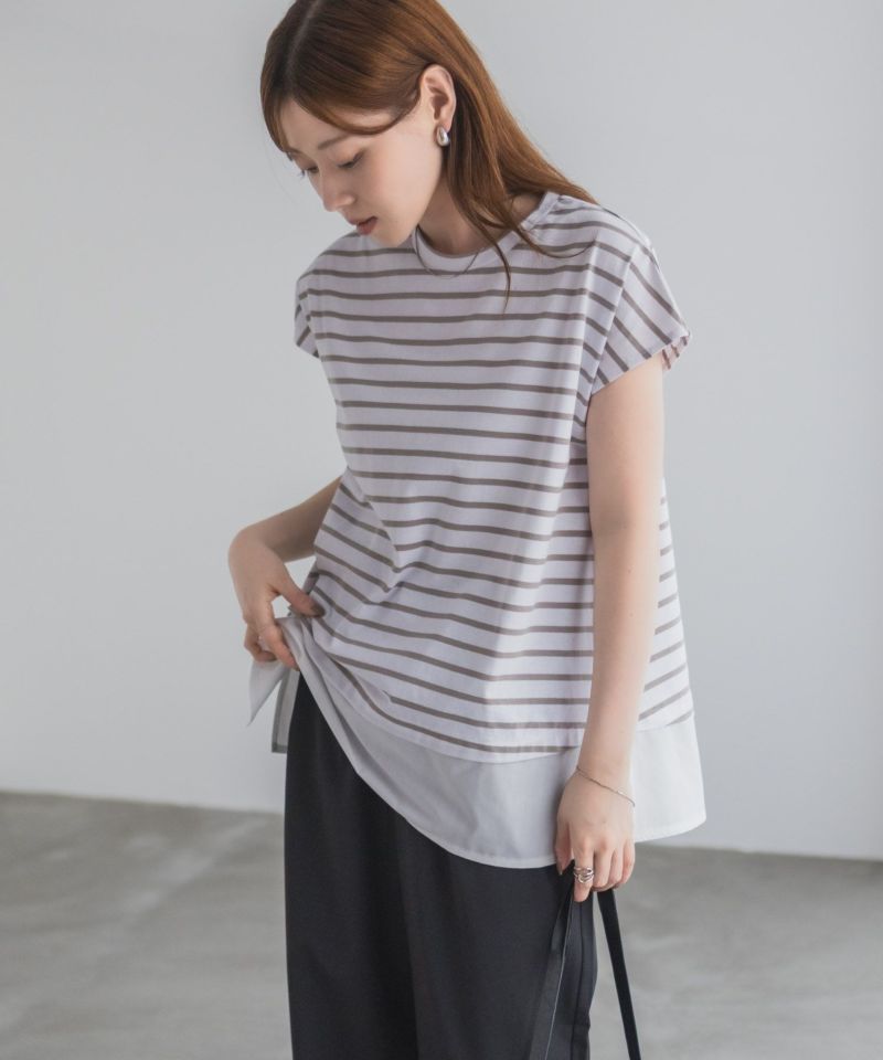 nAvy  時短 異素材フレンチプルオーバー レディース メール便 対応商品商品画像-1