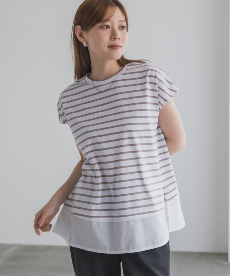 nAvy 時短 異素材フレンチプルオーバー レディース メール便 対応商品商品画像-4