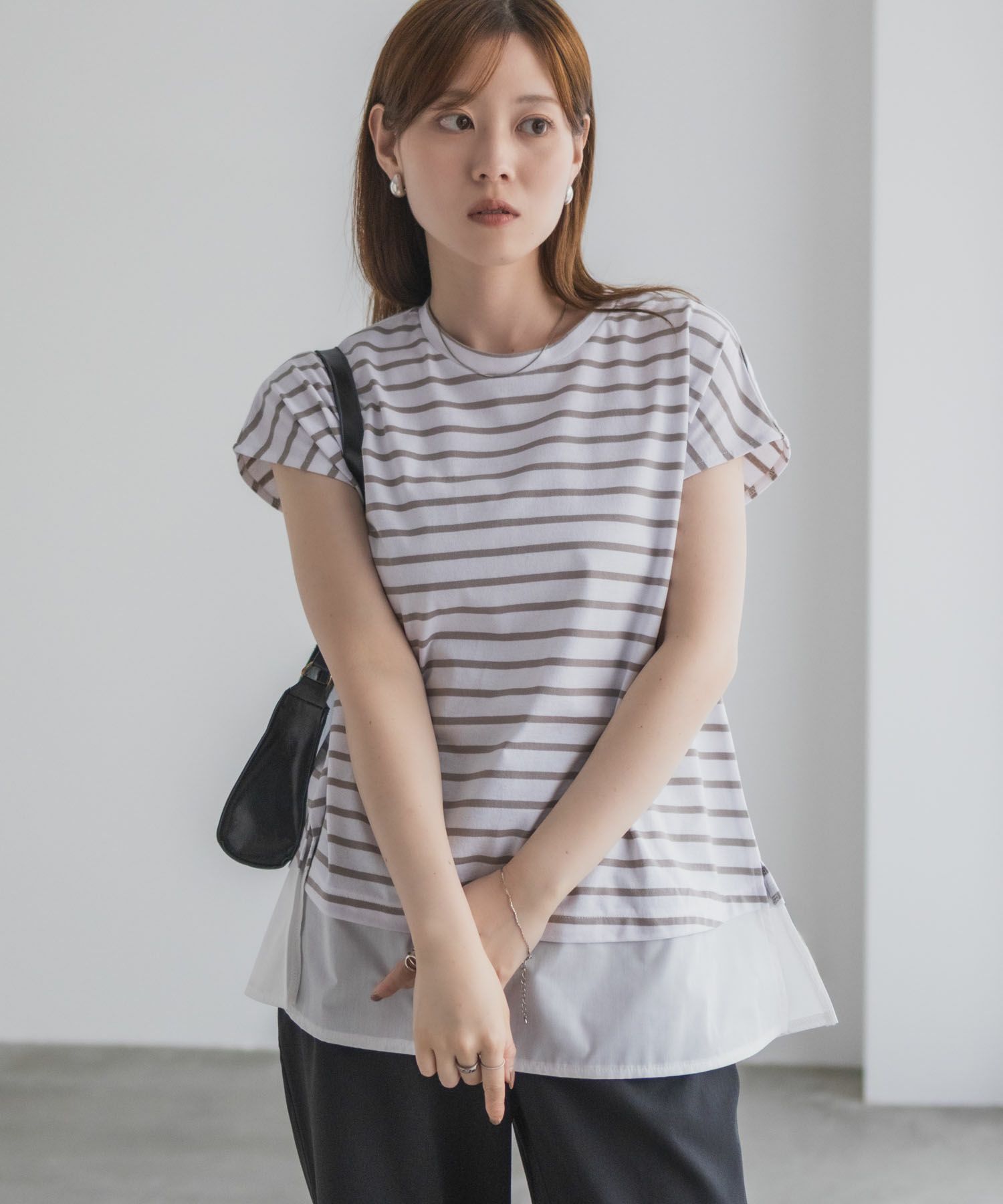 nAvy  時短 異素材フレンチプルオーバー レディース メール便 対応商品商品画像-6