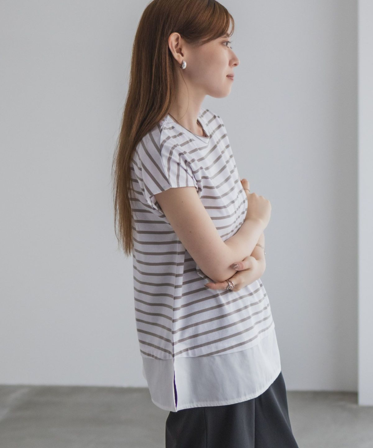 nAvy 時短 異素材フレンチプルオーバー レディース ネコポス 対応商品