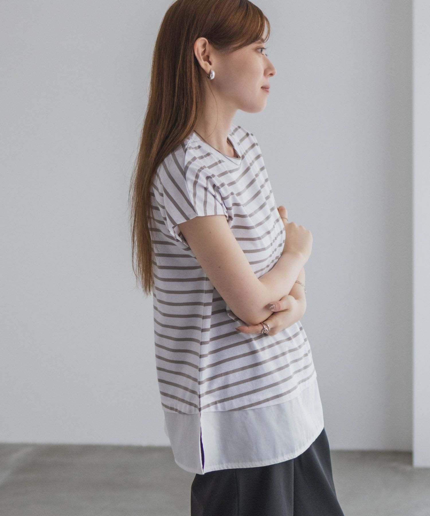 nAvy 時短 異素材フレンチプルオーバー レディース ネコポス 対応商品