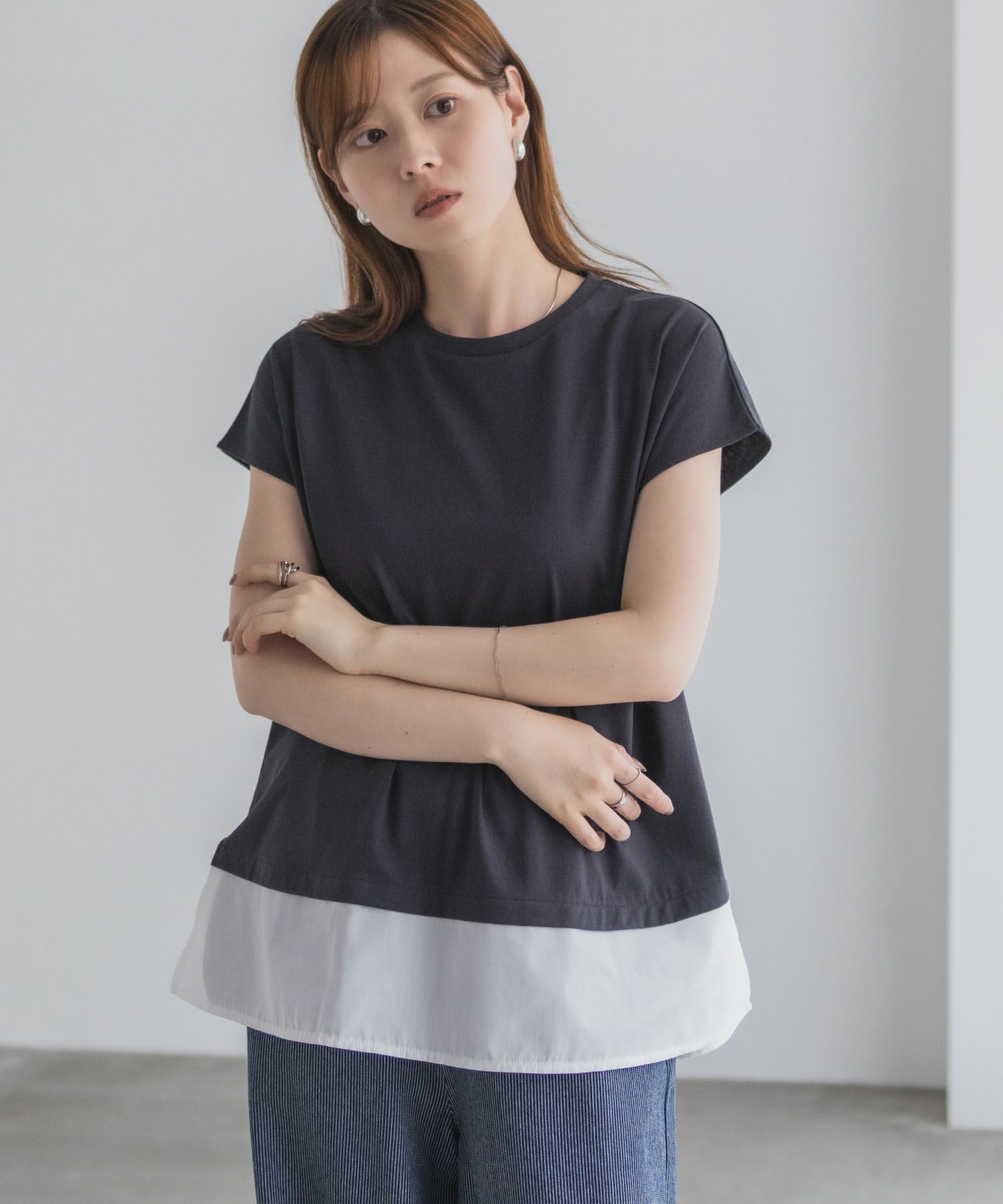 nAvy 時短 異素材フレンチプルオーバー レディース ネコポス 対応商品