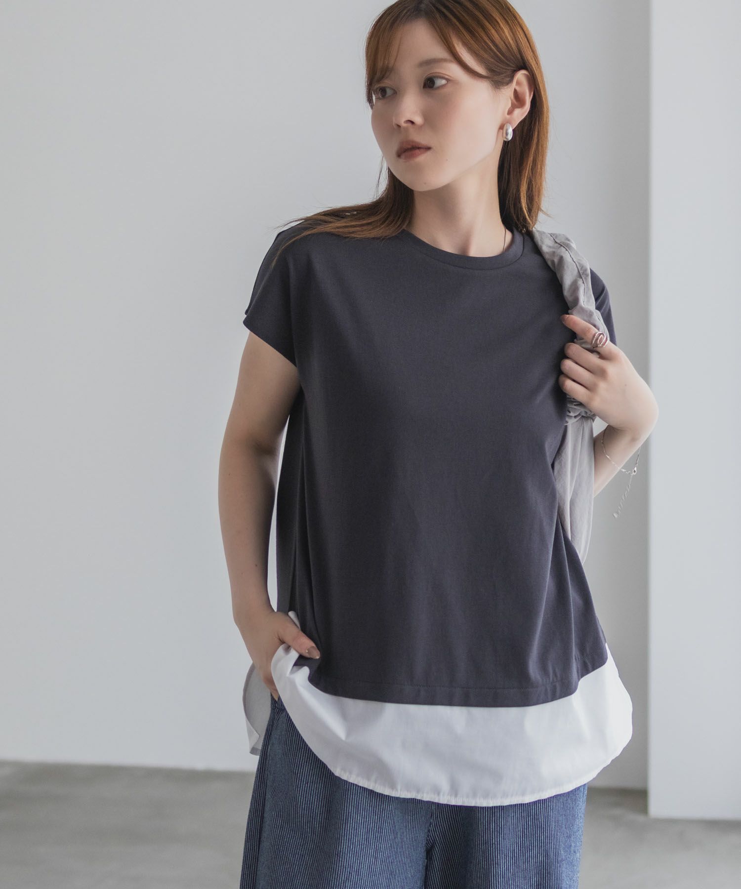 nAvy  時短 異素材フレンチプルオーバー レディース メール便 対応商品商品画像-14